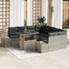 vidaXL Ensemble de banc de jardin 9 pièces gris clair et gris foncé polyrotin