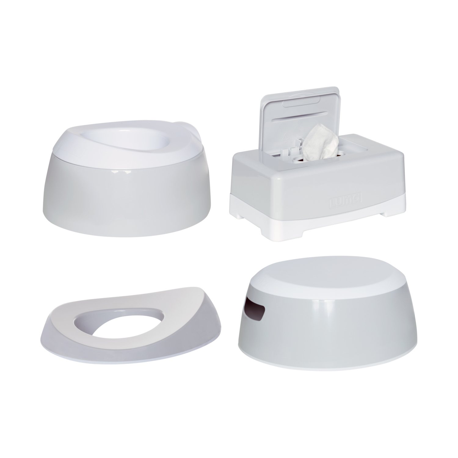 LUMA Toilet Trainingsset Light Grey Lichtgrijs