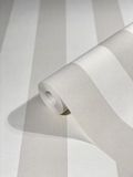WALLCOVER Behang grijs vliesbehang strepen landhuis witte lijnen modern blokstrepenbehang fijne structuur 10,05 x 0,53 m Made in Germany