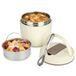 Cozary Thermocontainer voor eten, 1200 ml, roestvrij staal 304, met lepel, absoluut dicht, houdt 7 uur warm of koud, warmhoudcontainer, BPA-vrij, lunchbox voor kinderen en volwassenen