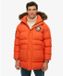 Superdry Everest Longline Gewatteerde Parka Heren Bold Orange S