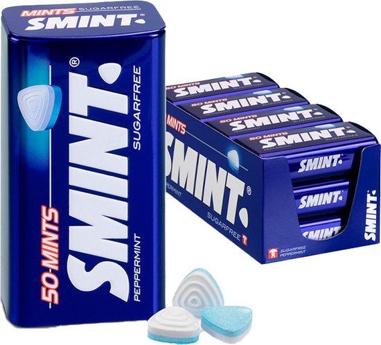Smint Mint Pepermunt Suikervrij 12 x 50ST - Voordeelverpakking
