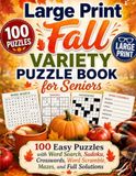 Large Print Fall Variety Puzzle Book for Seniors