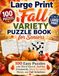 Large Print Fall Variety Puzzle Book for Seniors