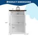 Meuble de salle de bain d'angle - Petite armoire de rangement - Meuble d'angle autoportant - Bois - Convient pour salle de bain, cuisine et salon - Blanc
