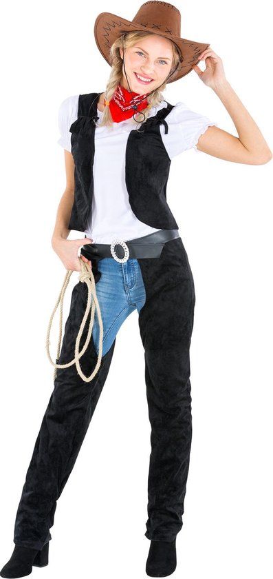 dressforfun Cowgirl Wild Amber Costume - Women's Size S - Black - Polyester - Full Outfit