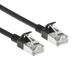 ACT Zwarte 3 meter LSZH S/FTP CAT6A Slimline patchkabel snagless met RJ45-stekkers DB7903