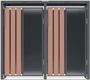 Westmann Status-2 Metalen Containerombouw voor 2 kliko's - Houtlook