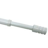 Gardinia Gordijnroede voor vitrages, cilinder, metalen stang incl. 2 schroefhaken, uitschuifbaar, diameter: 10 mm, wit, 40-65 cm