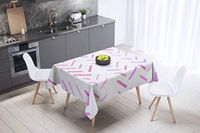 Bonamaison Tafelkleed, Anti-Mold, Sneldrogend, Waterdicht, 100% Polyester Tafellaken, Willekeurig patroon, 140 x 140 Cm