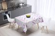 Bonamaison Tafelkleed, Anti-Mold, Sneldrogend, Waterdicht, 100% Polyester Tafellaken, Willekeurig patroon, 140 x 140 Cm