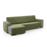 ECOMMERC3 Chaise longue-bankhoes voor linkerarm, rugleuning 240 cm, bekleding chaise longue, groen, zacht, 100% Made in Spain