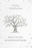 bsb Rouwkaart voor begrafenis - liefdevolle condoleancekaarten met envelop - rouwkaart hoogwaardig met boommotief - hartelijk condoleancekaart verdriet - condoleancekaart in 11,5 x 17,0 cm