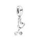 Pandora Passions Stethoscoop bedel van sterlingzilver met heldere zirkoniasteentjes