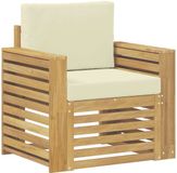 vidaXL Tuinbank Set Polyester Wit