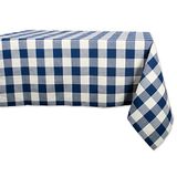 DII Buffalo Check Collection, klassiek boerderijtafelkleed, tafelkleed, 60 x 104, marineblauw & crème