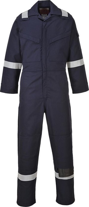 Portwest FR50 Vlamvertragend Antistatische Overall, Marine, Normaal, Grootte 6XL