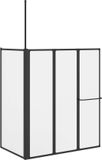vidaXL Douchescherm Wit 120 x 70 x 137 cm Aluminium