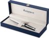 Waterman Hémisphère Vulpen | Zwarte en Witte lak met palladium-gecoate afwerkingen | roestvrijstalen medium penpunt | met Geschenkdoos