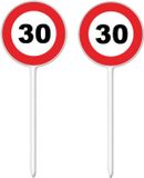 Merkloos Verjaardagsfeest cocktailprikkers - 30 jaar - 36 stuks