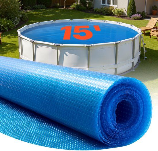 Vevor Zwembad Solar Cover, Rond, ø4572MM, Solarfolie, 0,3MM