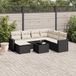 Maison Exclusive - Ensemble de meubles de jardin 8 pièces avec canapé et coussins, noir, en polyrotin