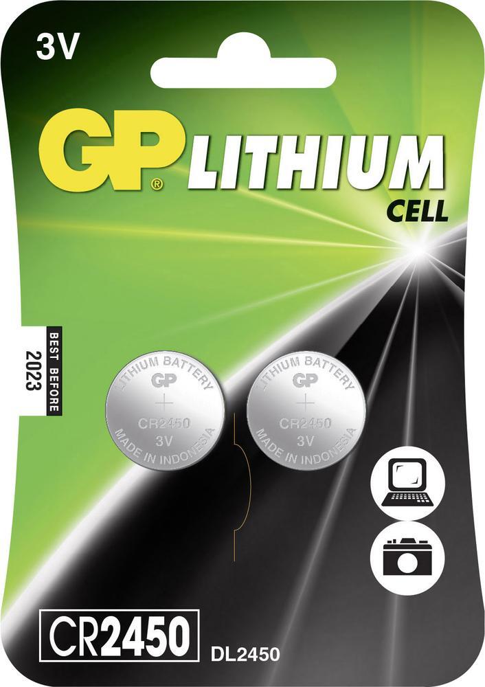 GP Batteries CR 2450 batterij Lithium Cell 2 stuks CR 2450 2 U 2