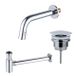 Fortifura Calvi Fonteinkraanset - inbouw - uitloop 19.5cm - inkortbaar sifon - always open plug - chroom SW1108827/SW696209/SW696219