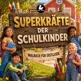 Superkräfte der Schulkinder - Malbuch für Erstleser