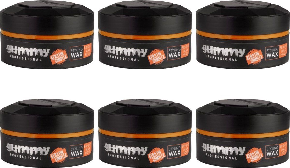 Gummy Styling wax Gummy Keratin Complex Styling Bright Max Hold 6 stuks