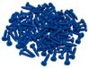 Cora 000116013 Set 100-bevestigingsschroeven voor kentekenplaat, blauw