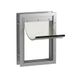 Hakuna Pets Deluxe aluminium huisdier-, katten- en hondendeur met 2-voudig vergrendelingspaneel voor schermen, deuren en muren tot 70 mm dik, medium, zilver
