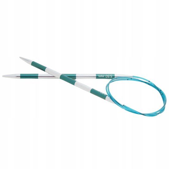 KnitPro SmartStix Aluminium Sluitringen 80cm 3.00mm Blauw/Groen/Zilver