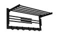 Görbach Aluminium handdoekhouder handdoekstang doekhouder mat zwart (5-40MS)