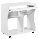 Yaheetech Computerbureau schrijftafel computertafel met 4 legplanken, 80 x 48 x 76 cm, bureautafel pc-tafel