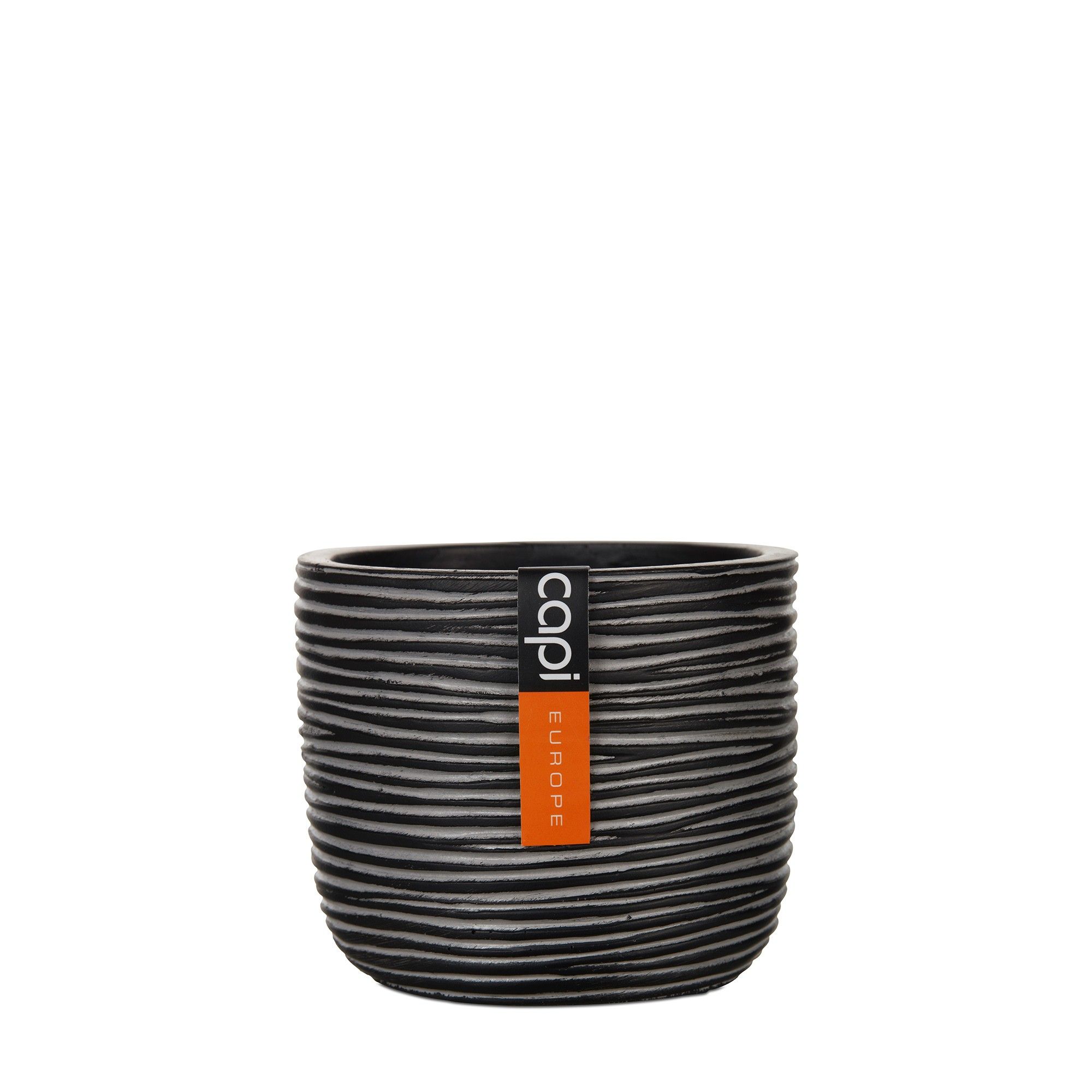 Capi Europe Pot bol Rib 24x21 Zwart - 8716443092688