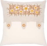 Vervaco Homedeco kussen kit - Vanillebloemen - PN-0145327 - Borduren