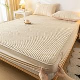 Drap housse avec 2 taies d'oreiller en jersey