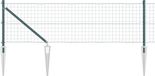 vidaXL Euro-hek - met - grondpennen - 25 - x - 0,8 - m - PVC-Coated - Staal - Groen - Mesh