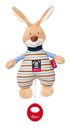 Sigikid Jongens, 39265, speeldoos om op te trekken, babyspeelgoed, aanbevolen vanaf 0 maanden, blauw/beige