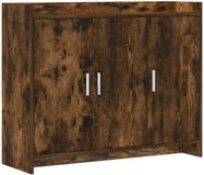 vidaXL Dressoir Gerookt eiken 98,5 x 33 x 80 cm Bewerkt hout