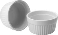 Excellent Houseware Creme brulee schaaltjes - 2x stuks - wit - 11 cm - Porselein