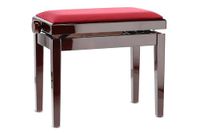 GEWA Pianobank Deluxe, massief hout, in hoogte verstelbaar, mahonie hoogglans