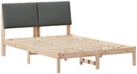 vidaXL Bedframe Bruin en donkergrijs 160 x 200 cm Massief grenenhout