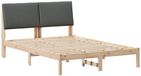 vidaXL Bedframe Bruin en donkergrijs 160 x 200 cm Massief grenenhout