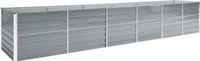 vidaXL Plantenbak verhoogd 480x80x77 cm gegalvaniseerd staal grijs