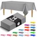 14 stuks premium wegwerp zilveren plastic tafelkleed