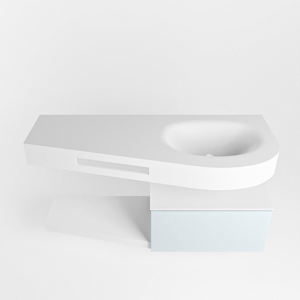 Mondiaz Riva Dulcet badkamermeubel rechts 120cm talc en clay