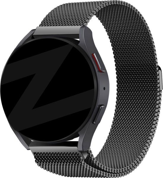 Bandz 20mm Milanese Loop Band - Black - Compatible with Samsung Galaxy Watch, Huawei, Xiaomi & More