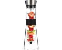 Klarstein Sile karaf 1 liter borosilicaatglas met fruitspies en stopper